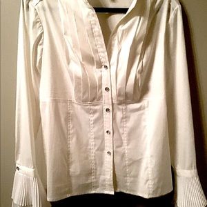 Alfani - Slightly pleated front blouse